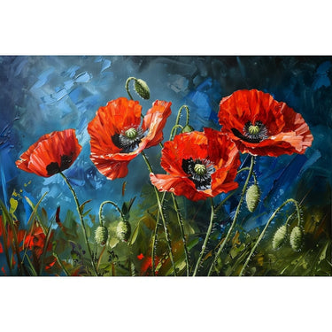 Poppy Abstract Canvas